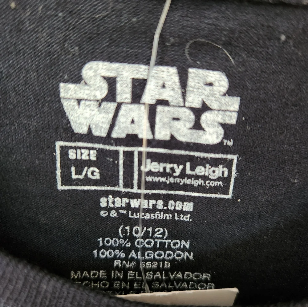 Star Wars Boy's The‎ Child Black T-Shirt Large 10/12 NWT
